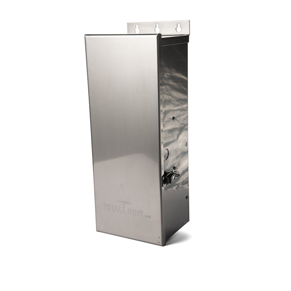 Total Light 600W stainless steel multi-tap landscape lighting transformer, 12V–22V