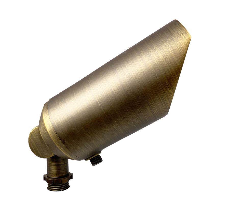 Total Light Grizzly cast brass landscape spotlight – detail view