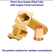 Load image into Gallery viewer, Direct Bury Grease Filled Tube w/Copper Crimp Connector