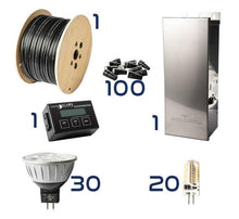 Load image into Gallery viewer, Up Light, Path Light, Accent Light, Well Light, and Deck Light Combo - Total Light Landscape Lighting Solutions