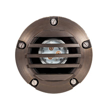 Load image into Gallery viewer, Total Light Well Light With Classic Brass Louvered Top - Total Light Landscape Lighting Solutions
