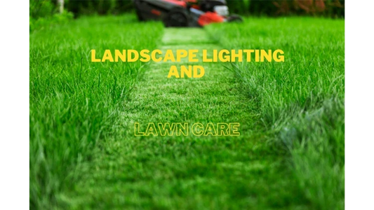 Low-voltage landscape lighting installation in a lawn