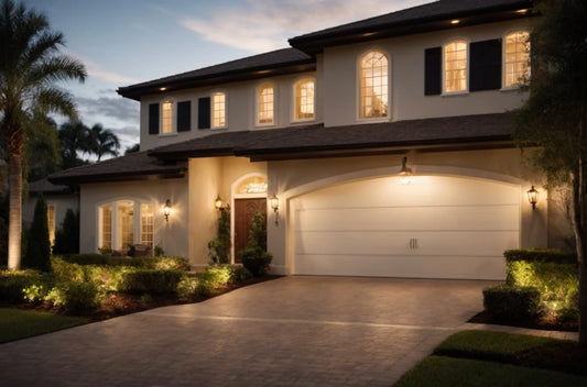 a safe home with landscape lighting
