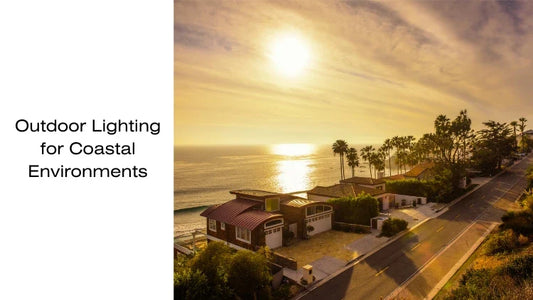 Landscape lighting in a coastal outdoor environment