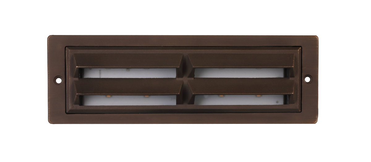 Total Light brass LED step light with remote dimming and 2700K/3000K CCT – alternate view