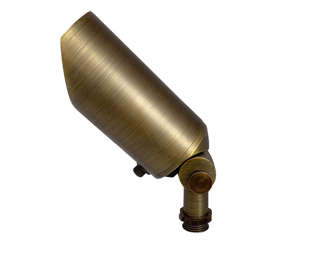 Total Light Grizzly cast brass landscape spotlight – alternate view
