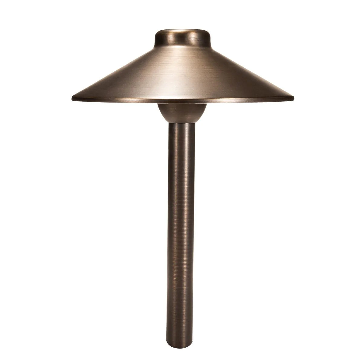 Total Light 50-pack Boca brass path light, 8-inch shade and 18-inch stem