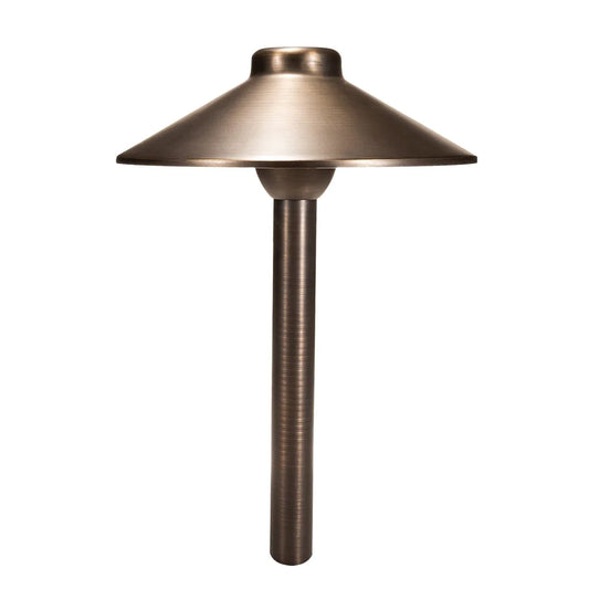 Total Light 50-pack Boca brass path light, 8-inch shade and 18-inch stem