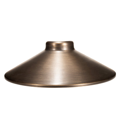 Boca path light 8-inch brass shade shown separately