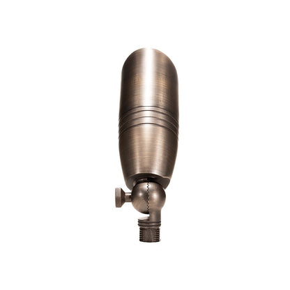 Old Faithful brass uplight upright view with adjustment knob