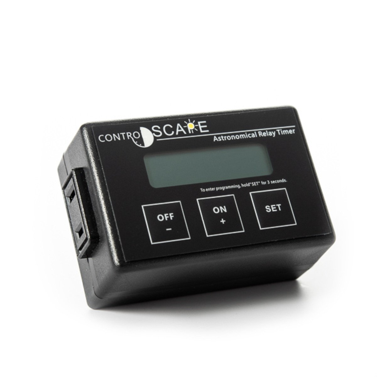 Total Light astronomical timer front control panel with LCD and buttons