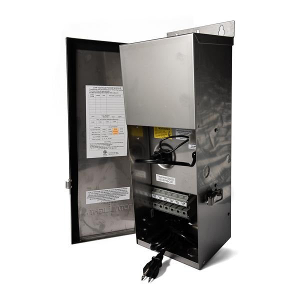 Open Total Light 300-watt stainless steel low-voltage transformer