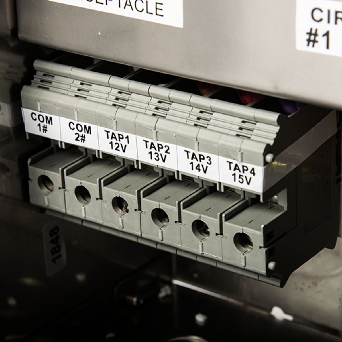 Multi-tap terminal block inside Total Light 300-watt transformer