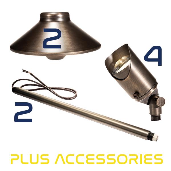 Total Light Up Light and Path Light Combo #2 landscape lighting kit