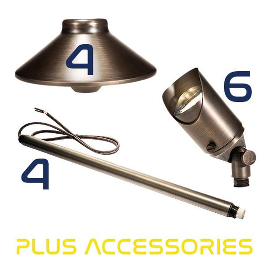 Total Light Up Light and Path Light Combo #3 landscape lighting kit