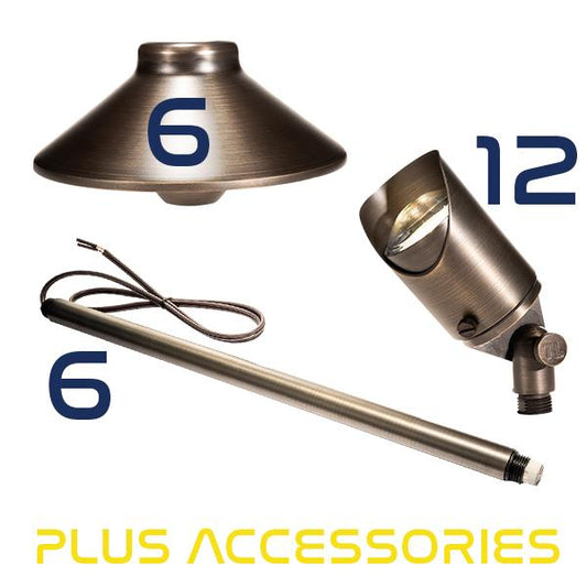Total Light Up Light and Path Light Combo #4 landscape lighting kit