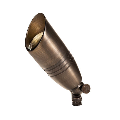 Old Faithful brass uplight angled view showing lamp opening