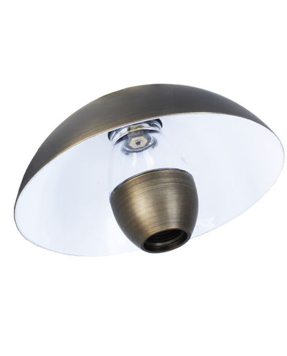 Total Light Melbourne dome brass path light with 18-inch stem – interior view